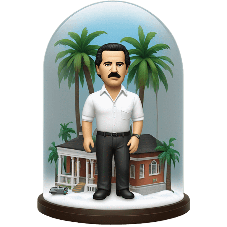 pablo escobar in snowing ball emoji