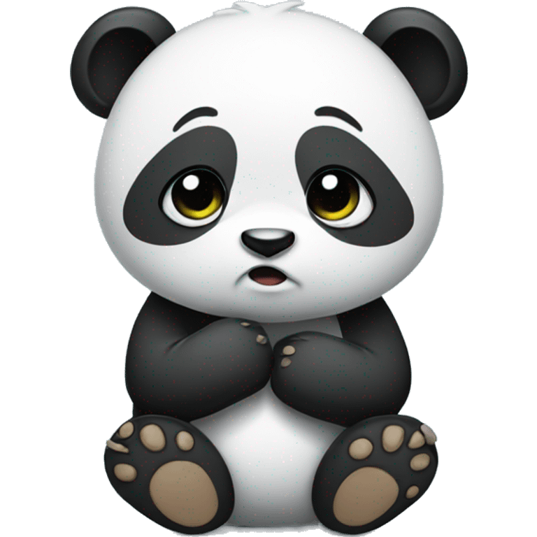 Cute panda crying emoji