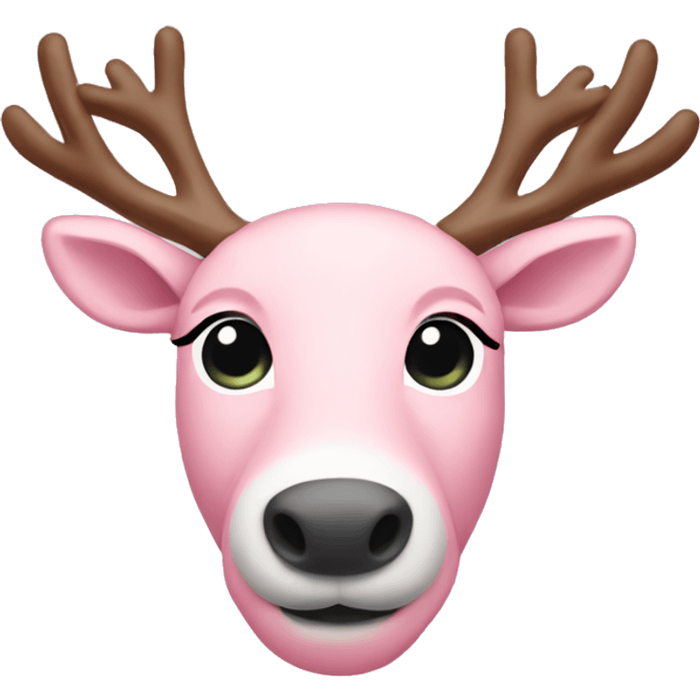 Light pink reindeer  emoji