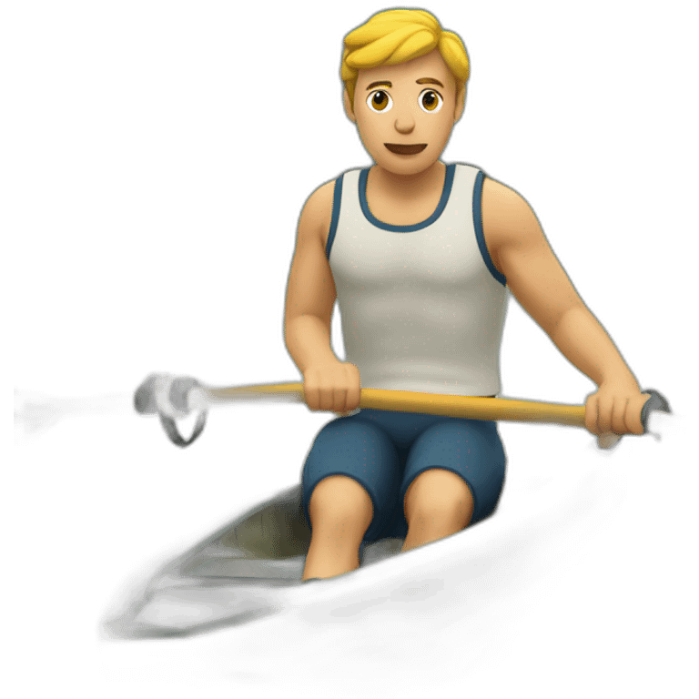 Rowing in the river emoji