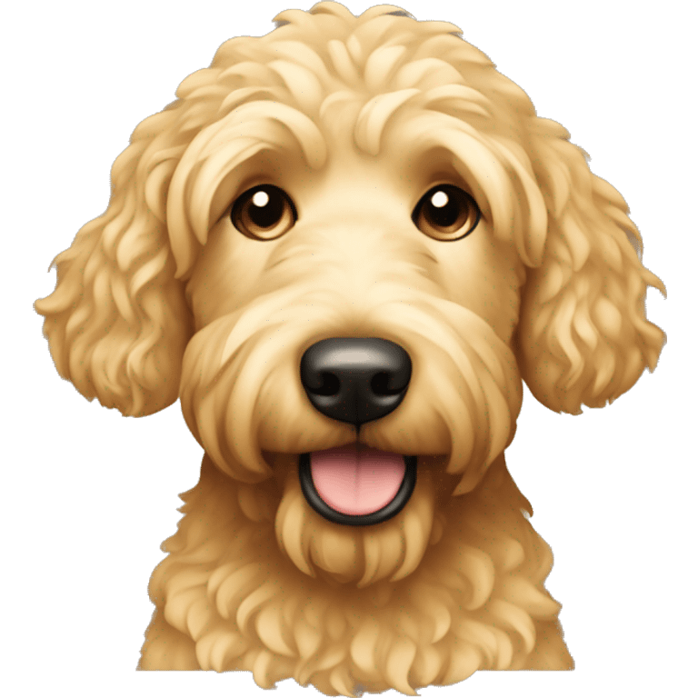 Golden doodle blonde dog emoji