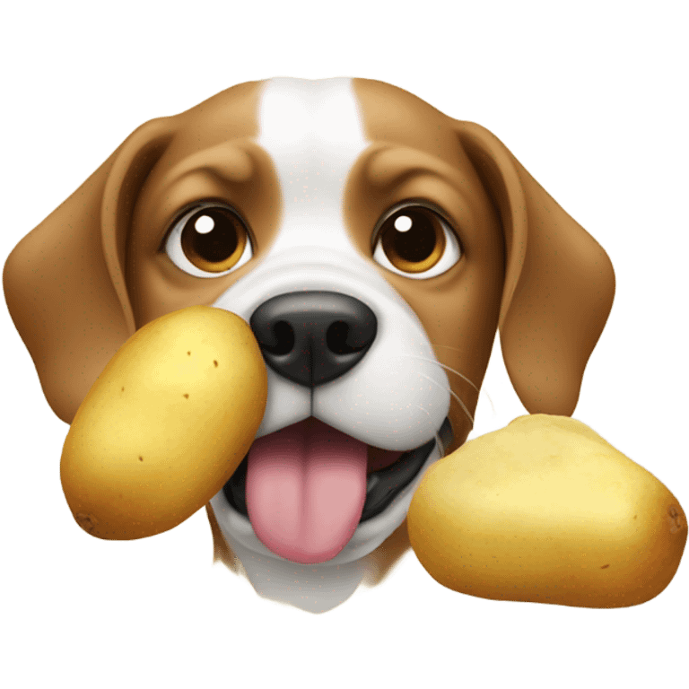 dog eating a potato  emoji