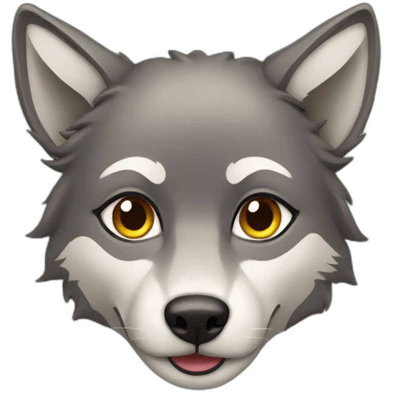 Female wolf  emoji