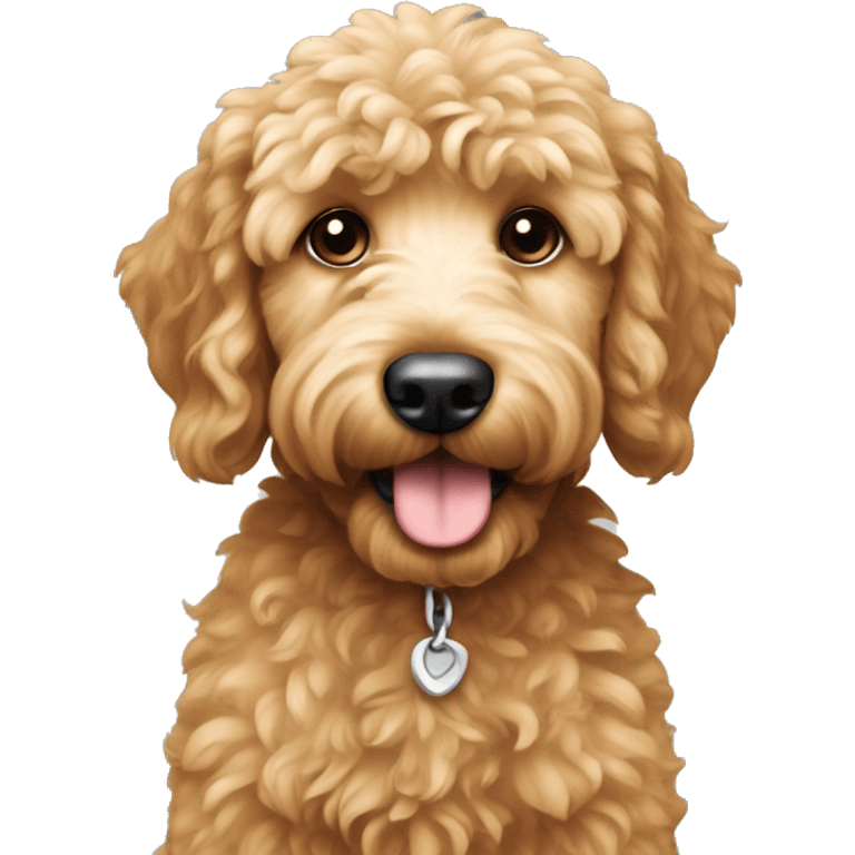 mini goldendoodle dog emoji emoji