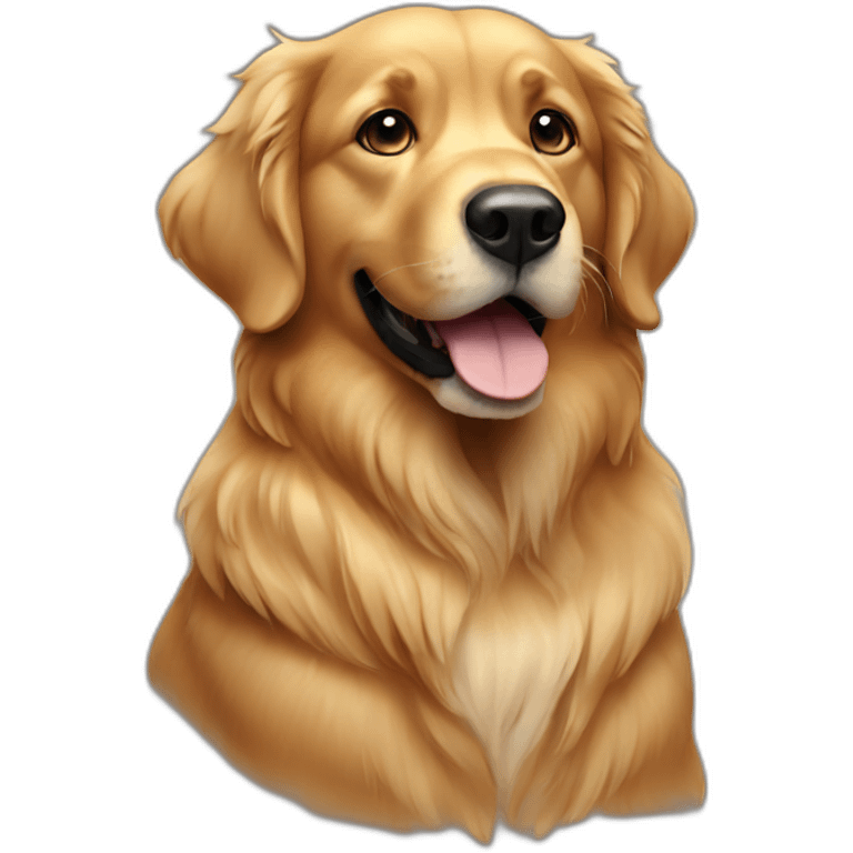 Black golden retriever emoji