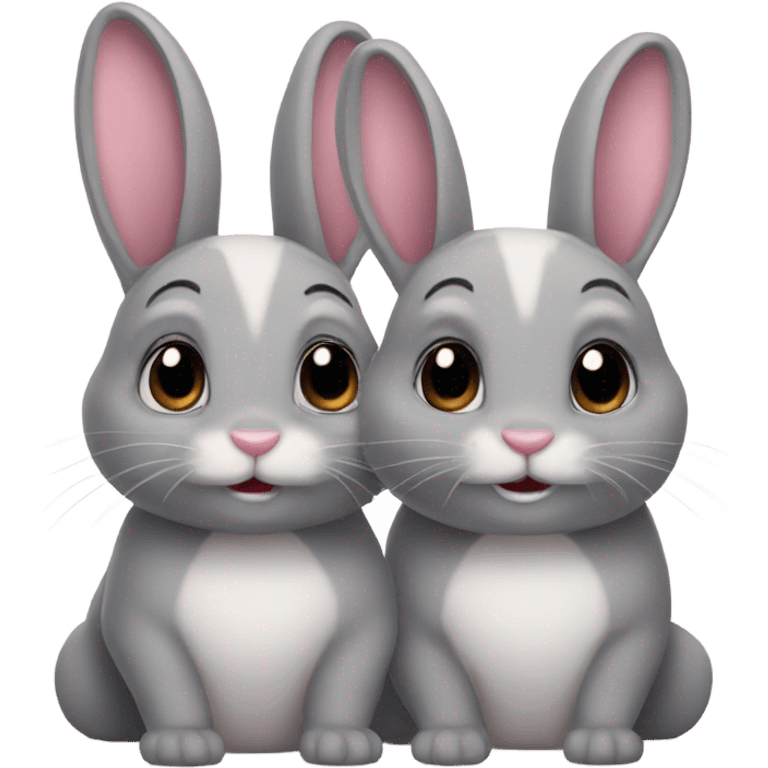 two bunnies  emoji