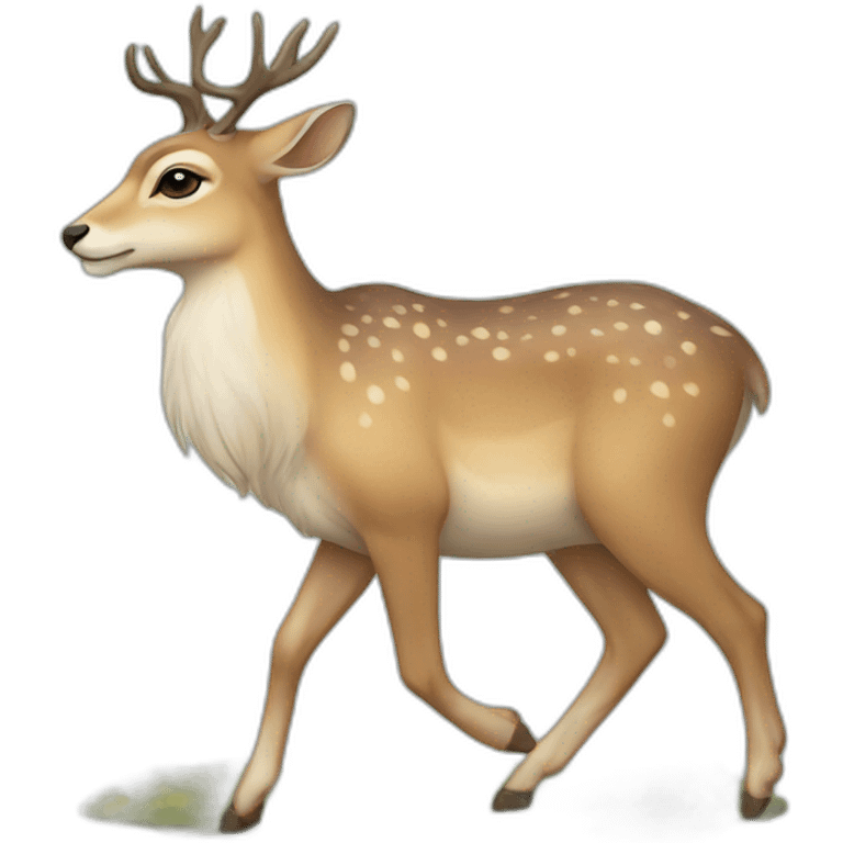 Persian Deer walking with pride and homor emoji