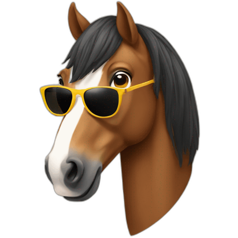 horse with sunglasses emoji