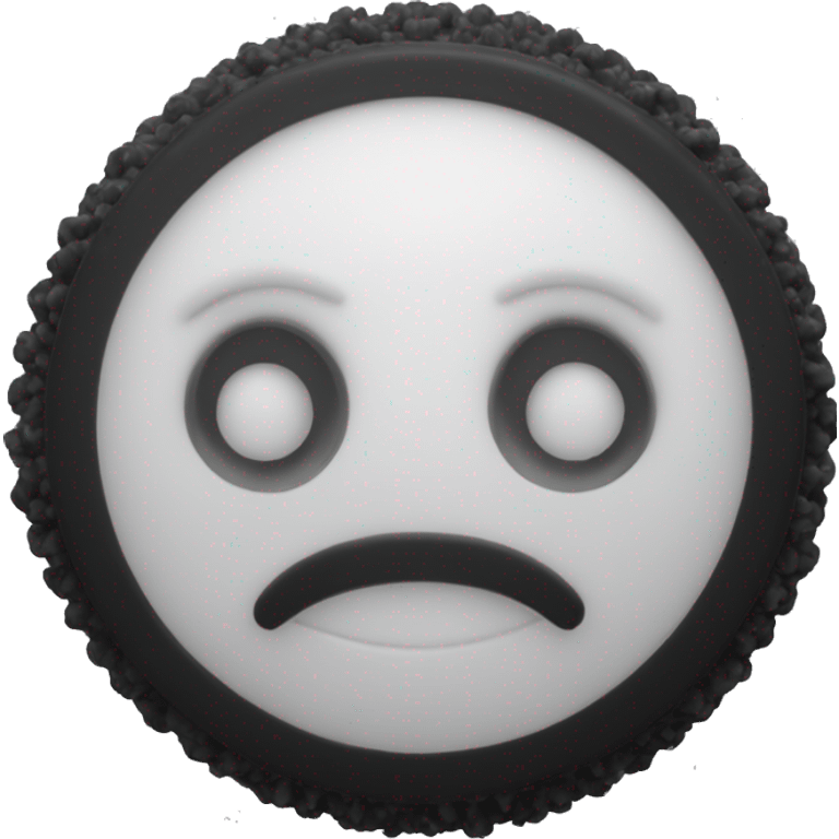 sillicone body scrubber in color black emoji