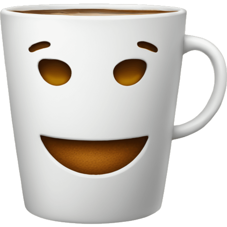 smily with a coffe cup emoji