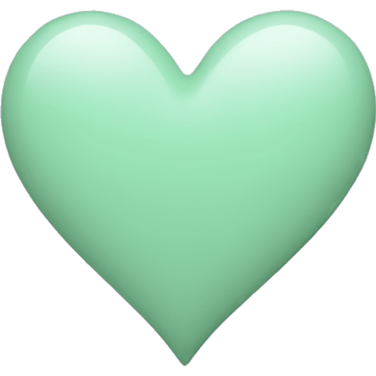 Pastel green heart emoji