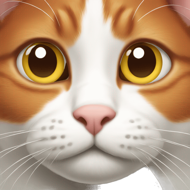 a red-haired cat with white paws emoji