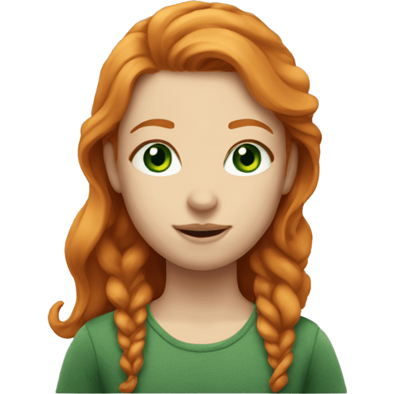 Ginger girl green eyes emoji