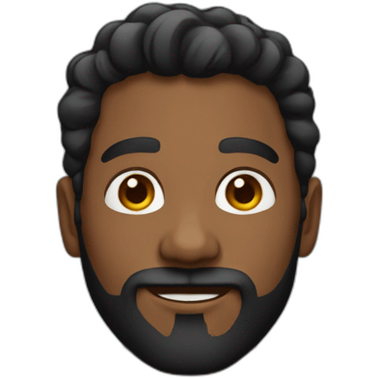 Black haïr-Beard emoji