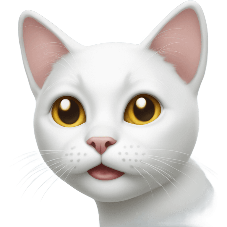 A white cat  emoji