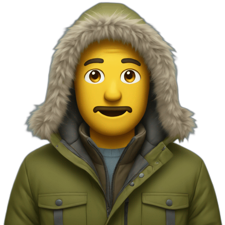 Man in parka emoji