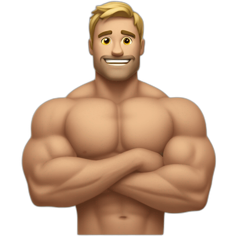 Homme musclé avec des pectoraux gros emoji