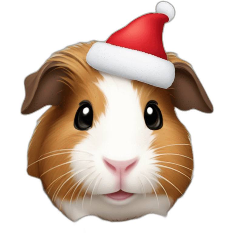 Guinea pig decorando para navidad emoji