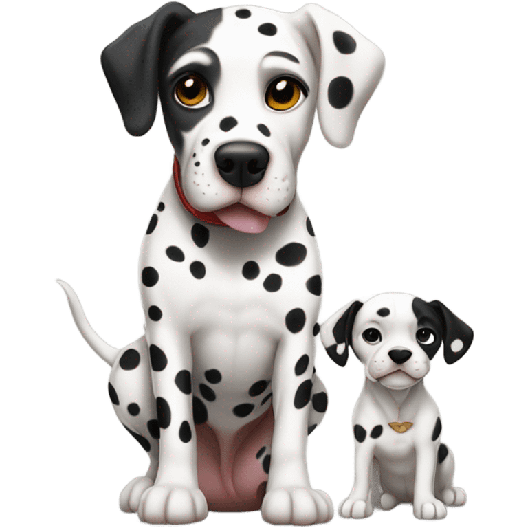 Dalmatian and pitbull dogs emoji