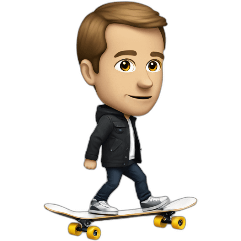 Macron as a skateboard  emoji