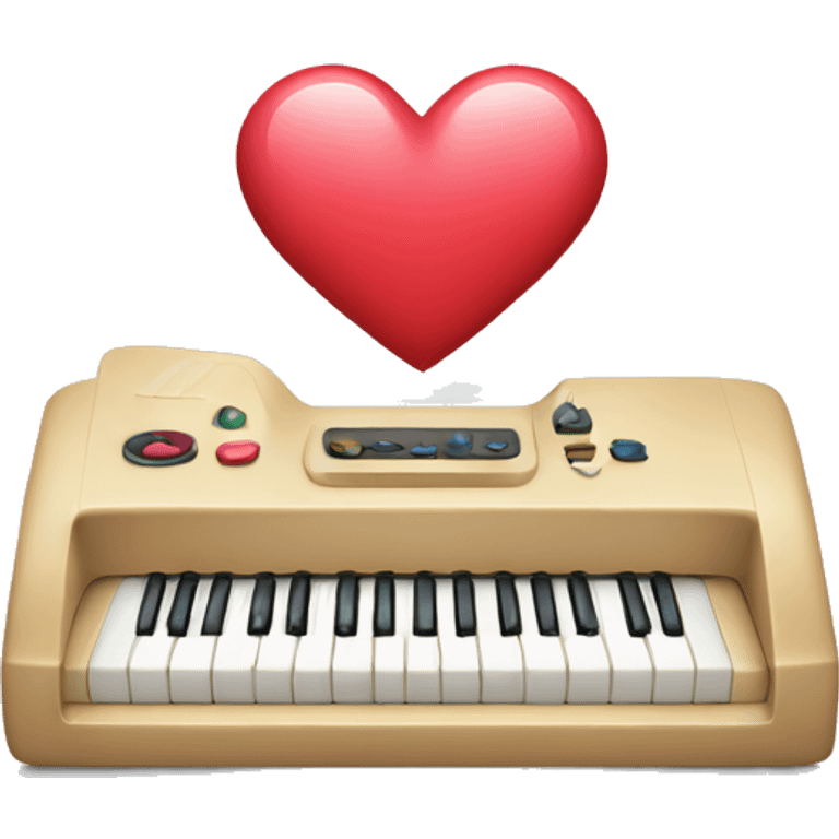 Clavier ordinateur apple avec un coeur emoji