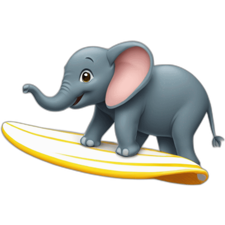 Un éléphant qui surf sur le dos d une souris emoji