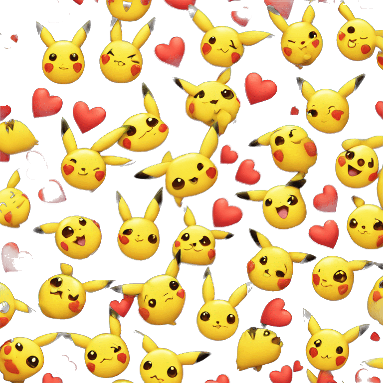 Pikachu con ojos de corazón emoji