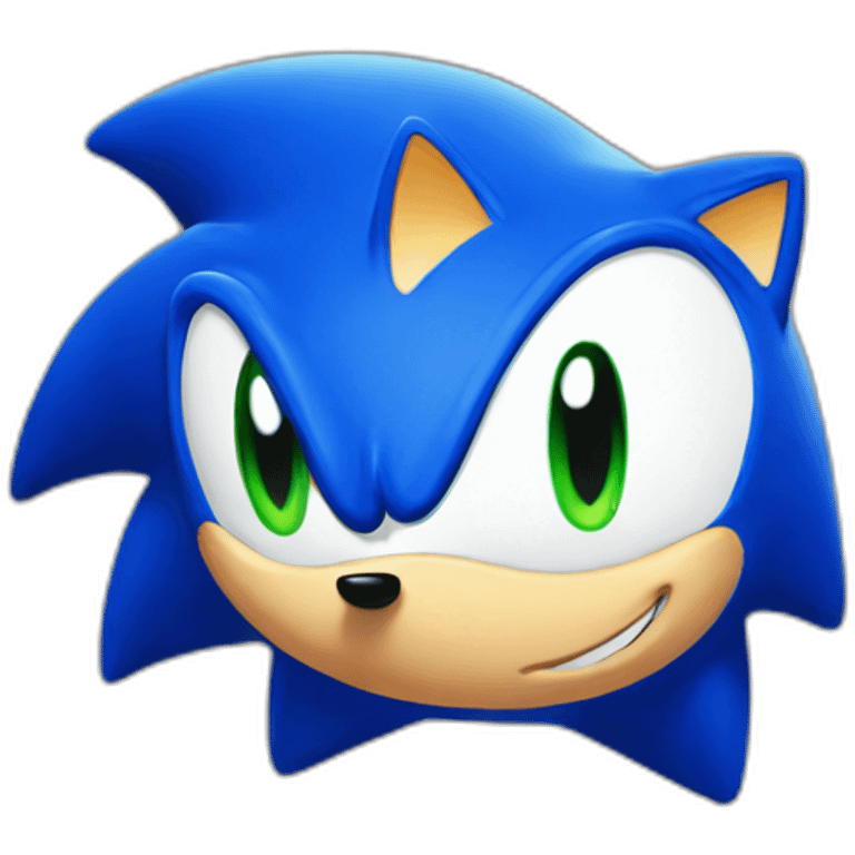 cute sonic head emoji