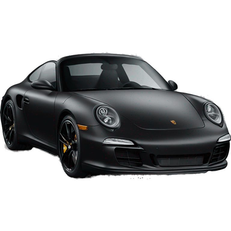 Matte black Porsche  emoji