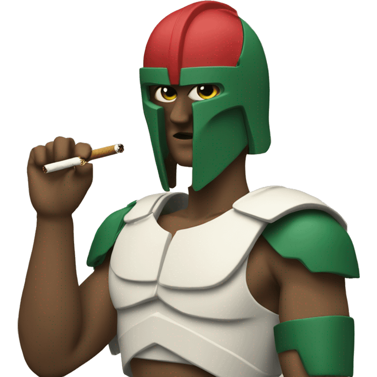 Spartan smoking a cbd joint emoji