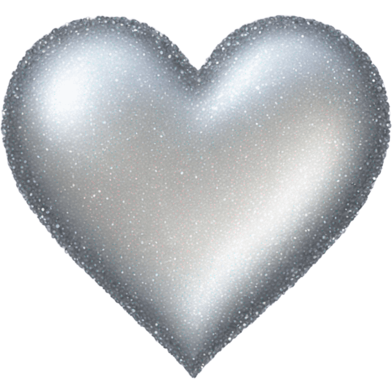 Sparkly silver heart emoji