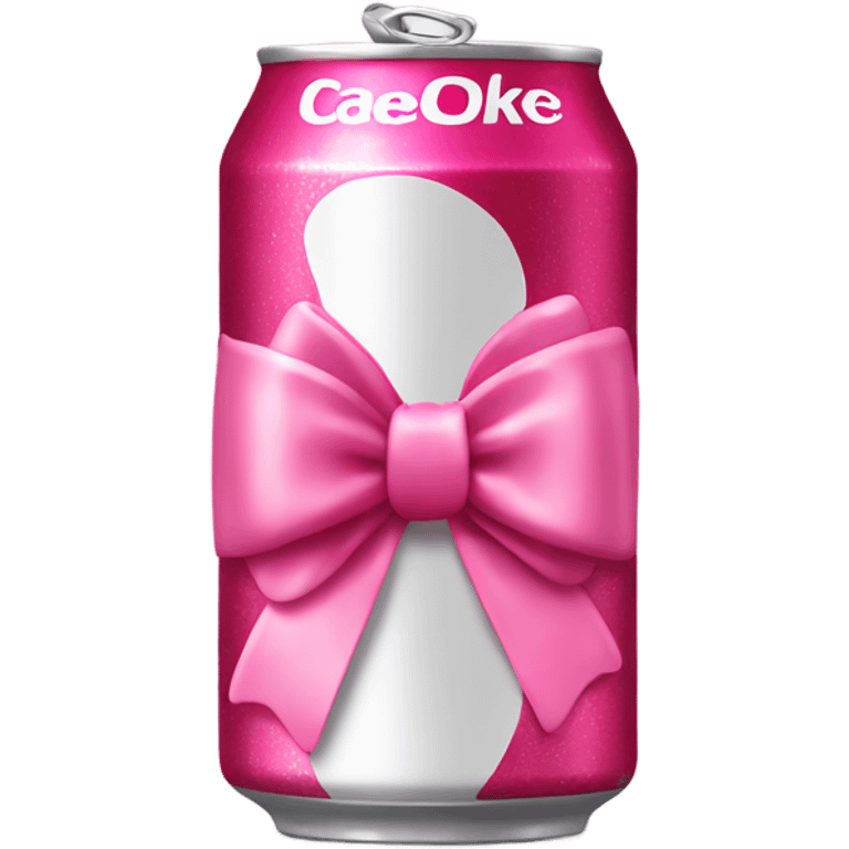 Pink Diet Coke can with pink bow emoji