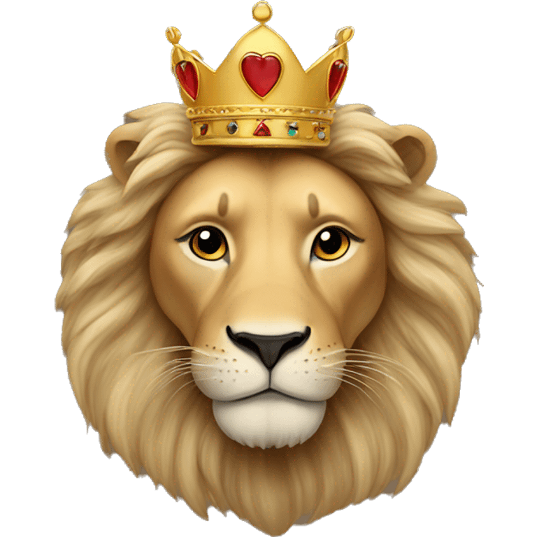 Lion with heart and tiara  emoji