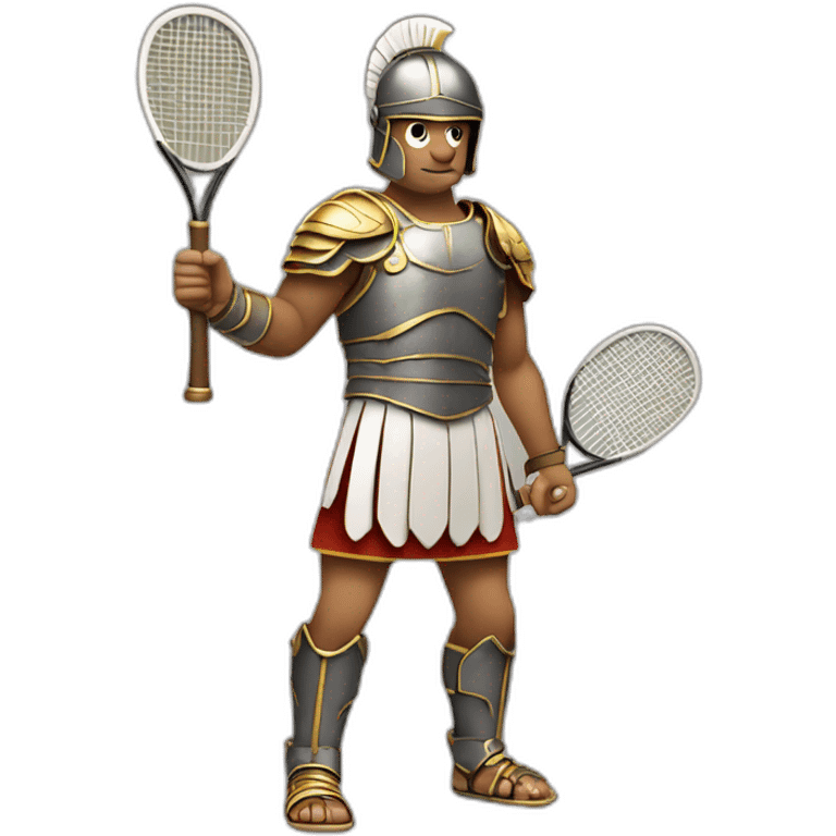 Roman gladiator with tennis racket in right hand emoji