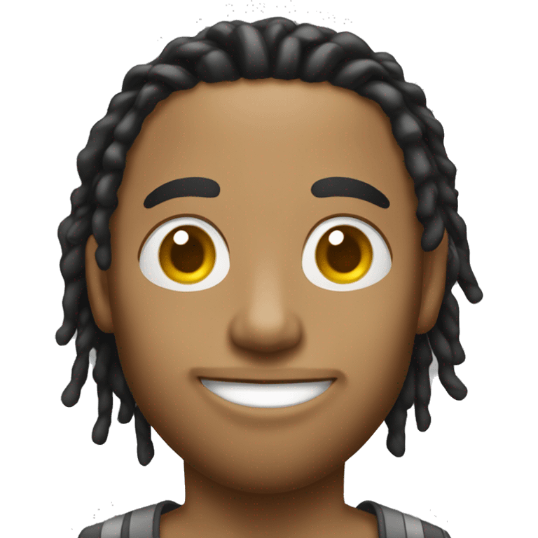 light skin man with short dreads emoji