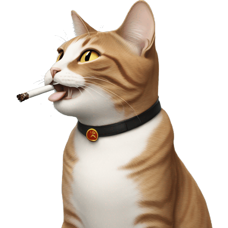 Cat smoking emoji