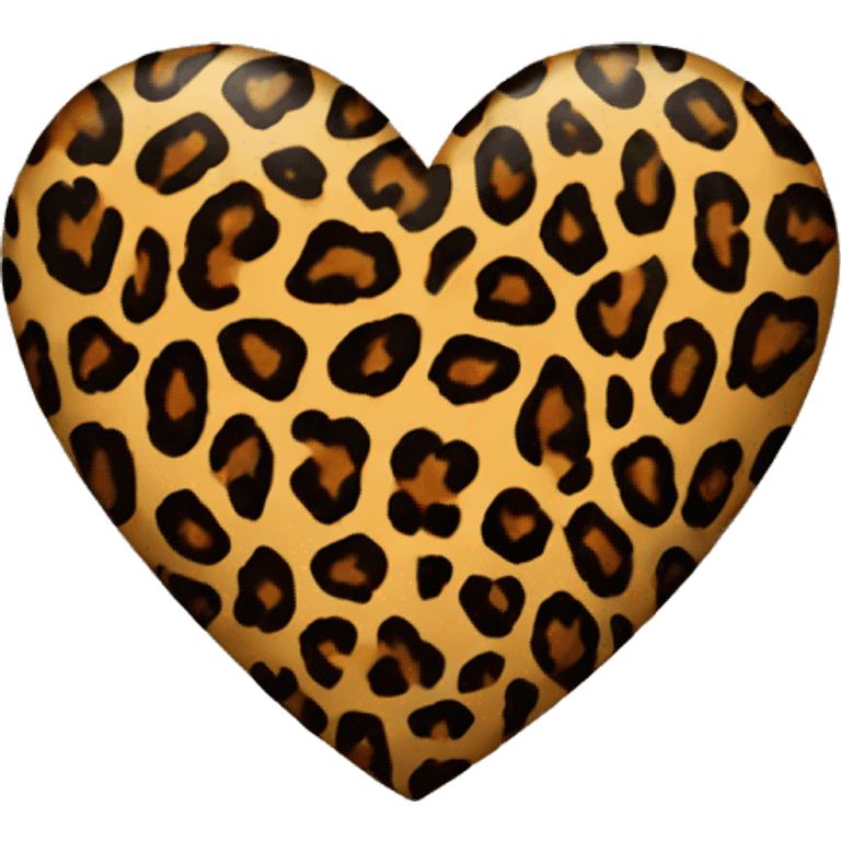 Leopard print heart emoji