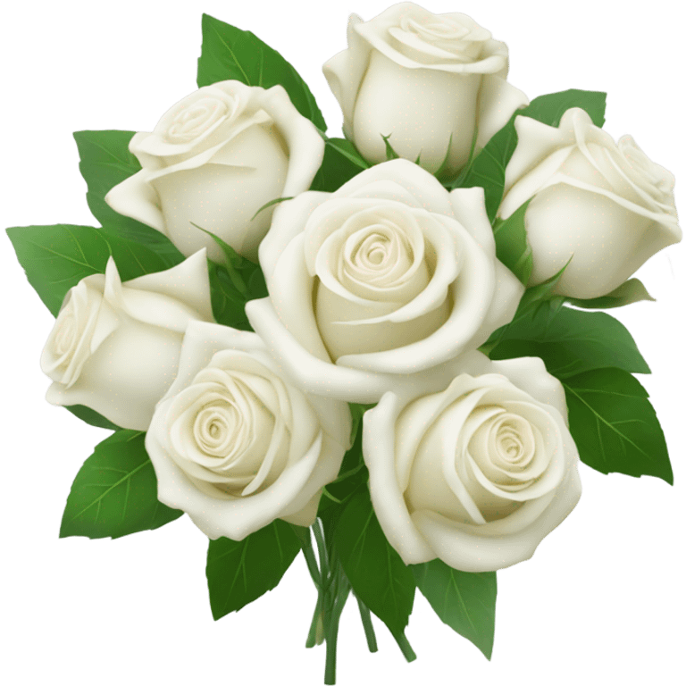 white roses bouquet  emoji