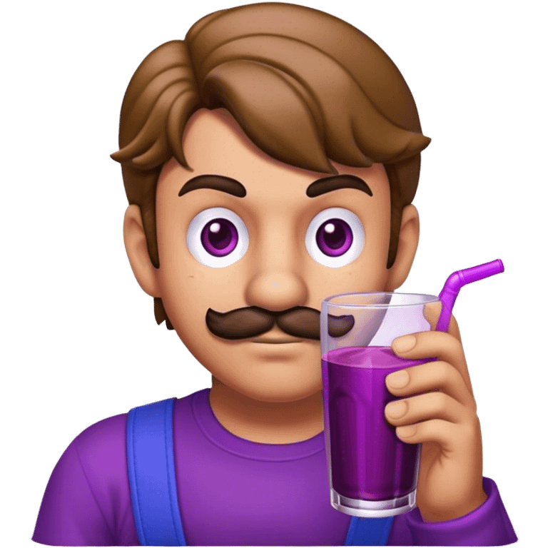 Mario drinking purple juice  emoji