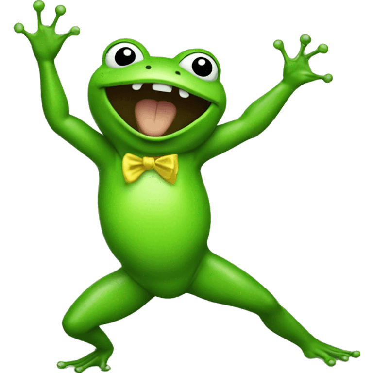 Gay dancing frog emoji