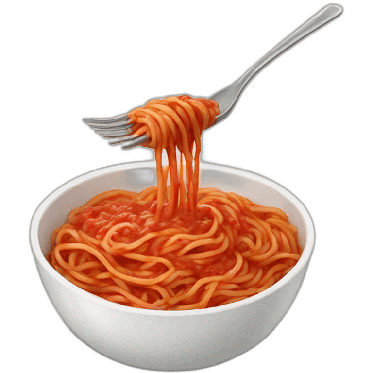 tomato sauce spaghetti in a dish emoji