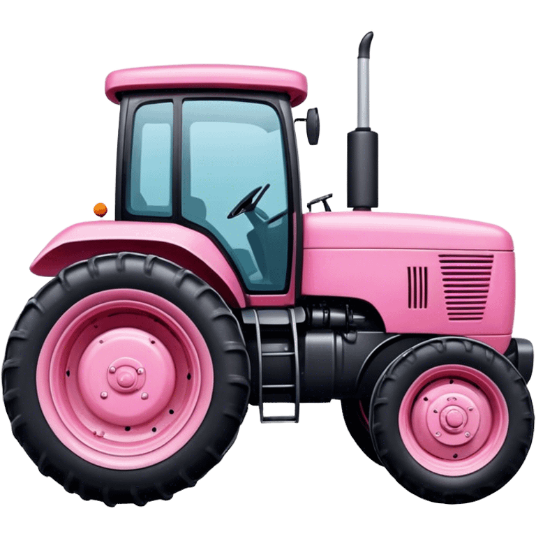 Pink tractor  emoji