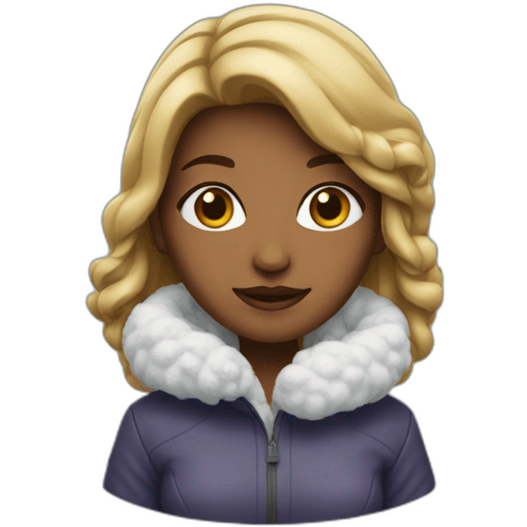 woman snow emoji