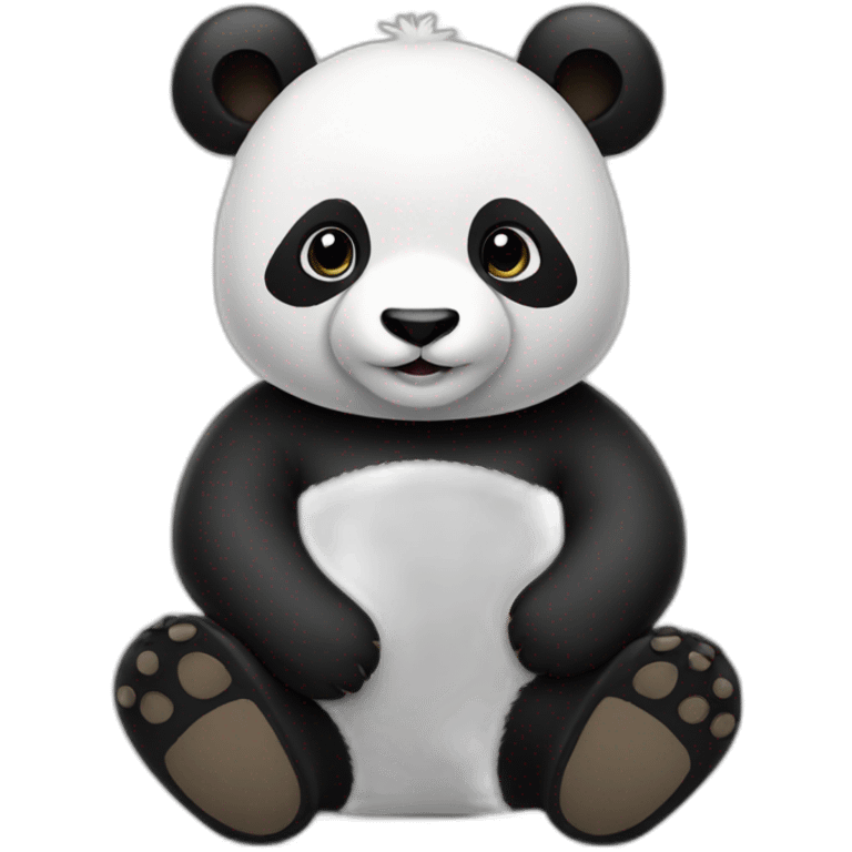 panda with crop top emoji