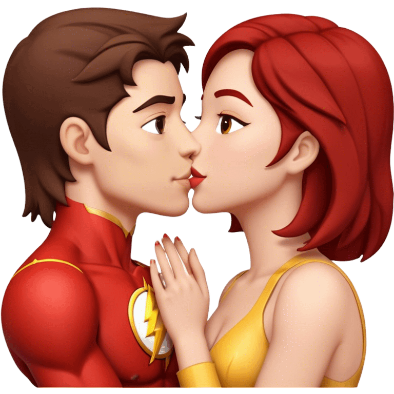 The Flash in Kiss She Flash Girl Romantic Hulk "3d Emoji Old" emoji