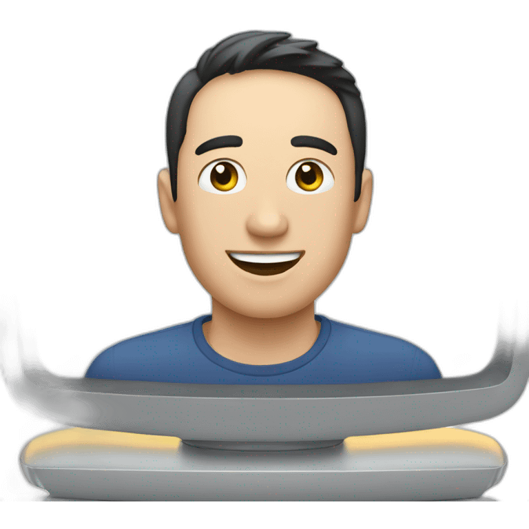 Computer display with video call on it emoji