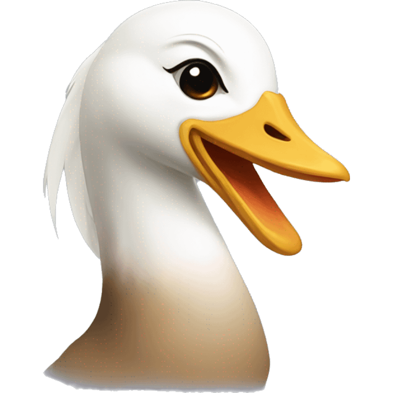 fuul face head of laughing goose emoji