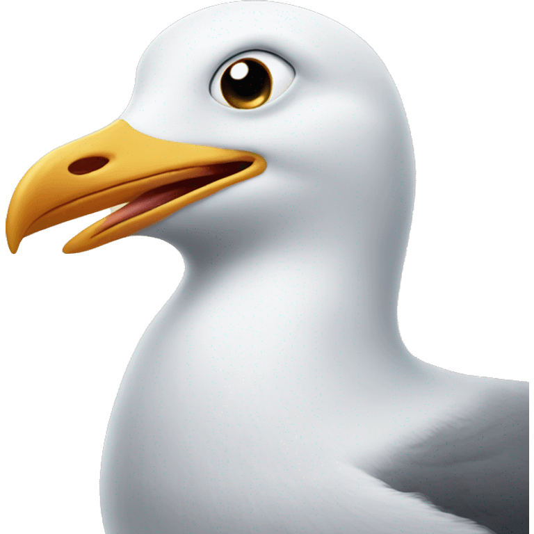 Seagull funny face emoji