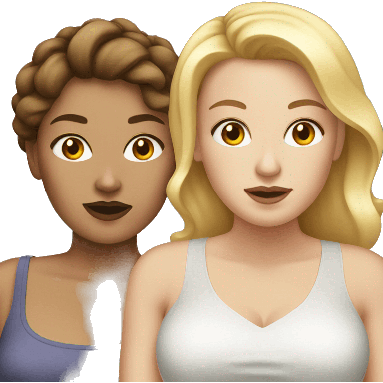 three white women plus size emoji