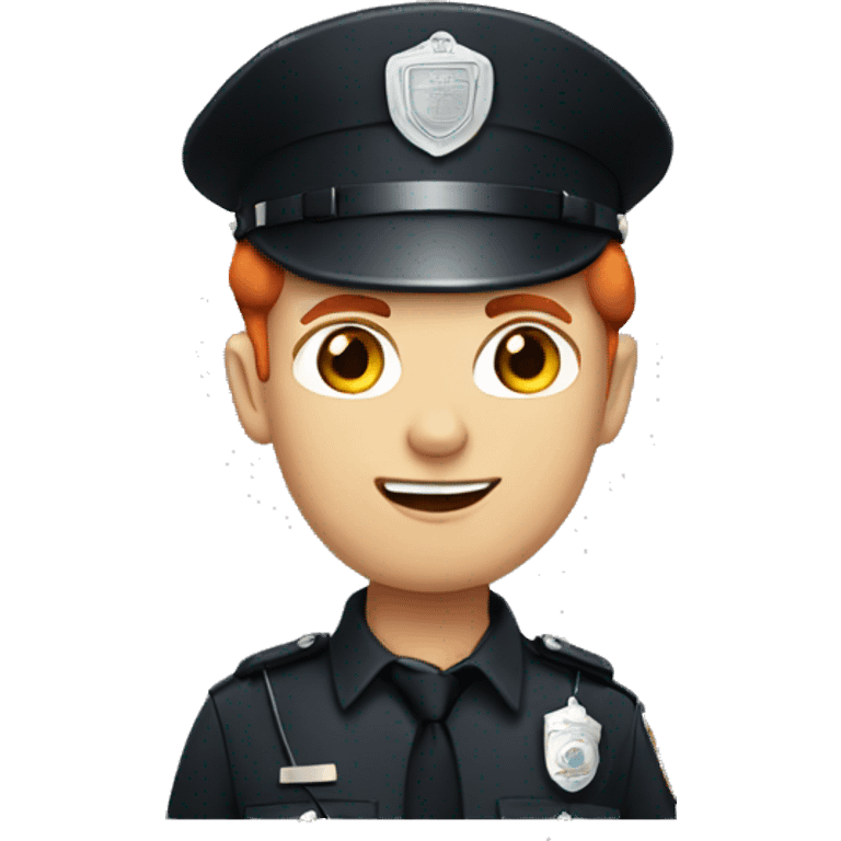 Red hair cop emoji